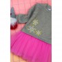 Сукня для дівчинки нарядна з пишною спідницею та вишивкою "Сніжинки"
