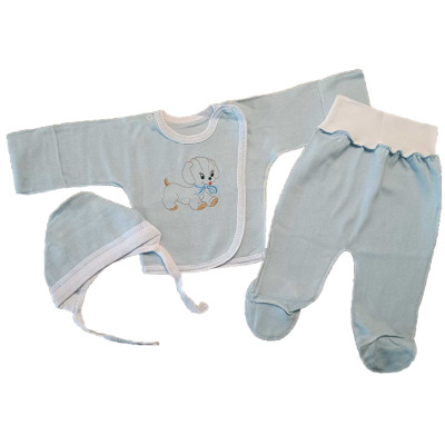Комплект для немовлят (распашонка, повзуни на евро-резинці,чепчік ) с вишивкою Уцінка
