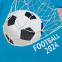 Комплект підлітковий для хлопчика (футболка + шорти) блакитний "Футбол"