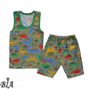 Комплект для мальчика (борцовка+шорты) "Динозавры"