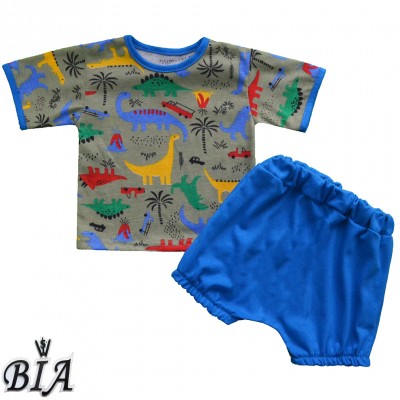 Песочник для мальчика (футболка+шорты) "Динозаврик" 