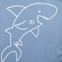 Комплект комбинированный (футболка + шорты) голубой для мальчика "Акула"