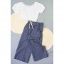 Подростковый комплект для девочки (укороченная блуза + кюлоты) с вышивкой