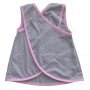 Песочник для девочки (платье + трусики под памперс) серый "Звёзды"