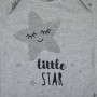 Комплект ясельный (боди+штаны) длинный рукав серый с блестинками "Little Star" 